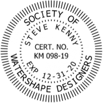 Society of Watershape Designers Certification KM 098-19