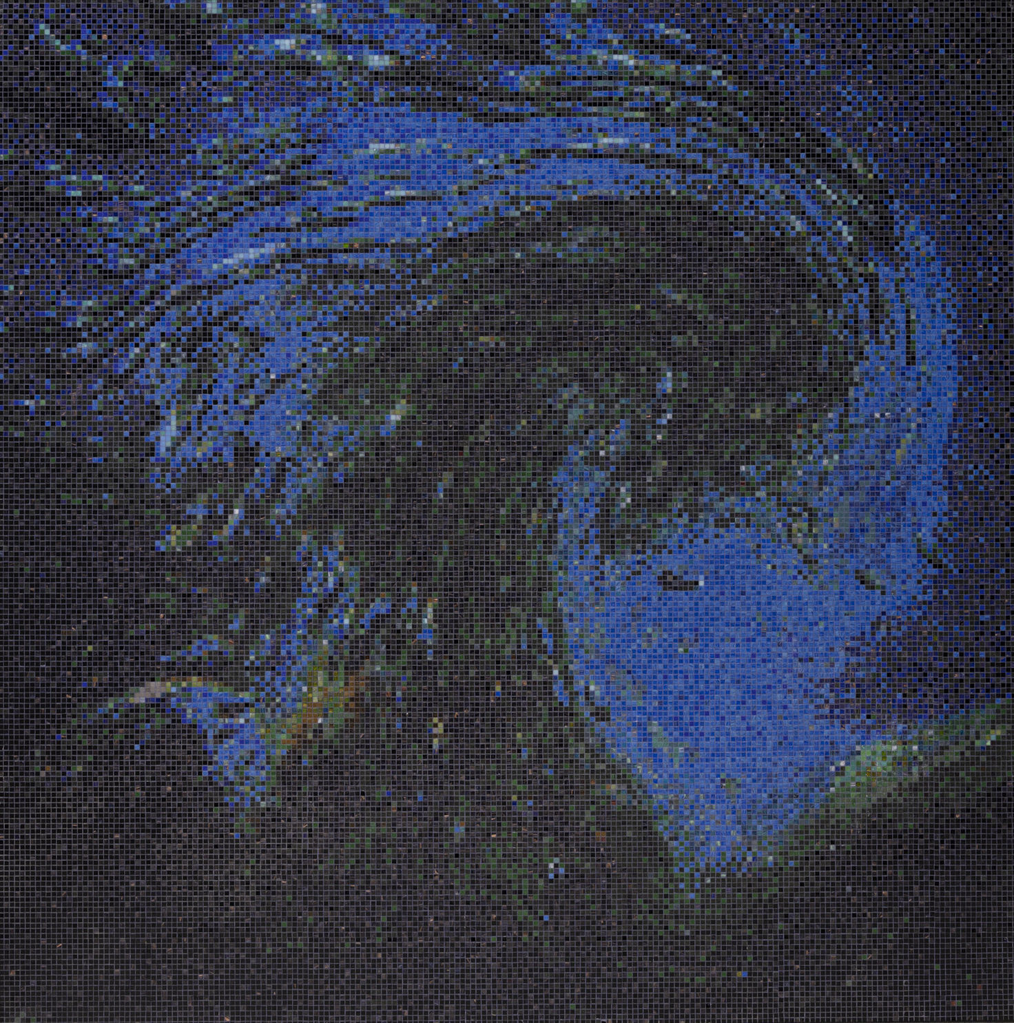 Pool mosaic art, detail.