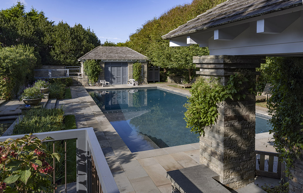image of a pool in a back yard 