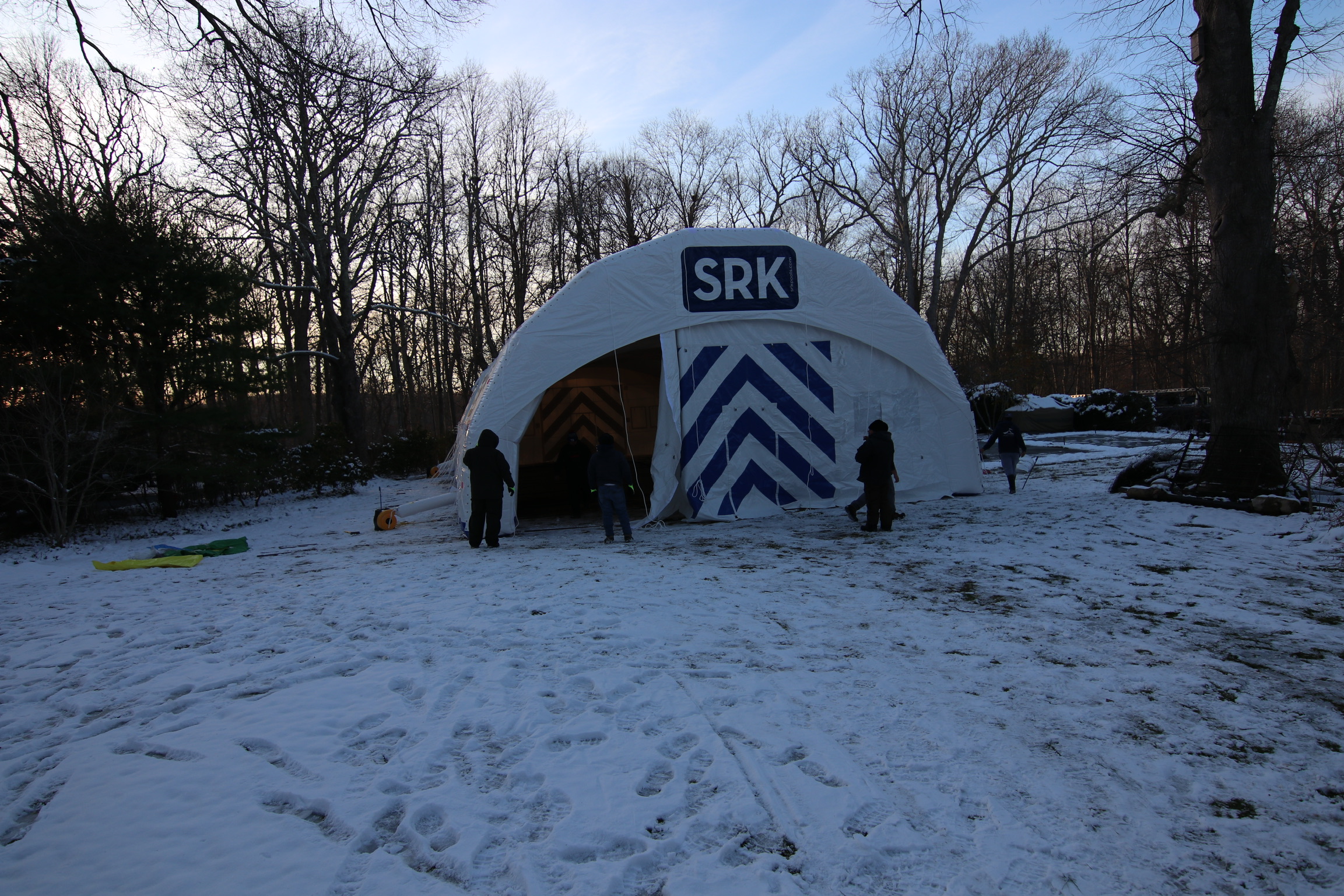 Weatherproof Heated Work Tents – Off-Season Construction Made Easy - SRK  Pools Water Blog